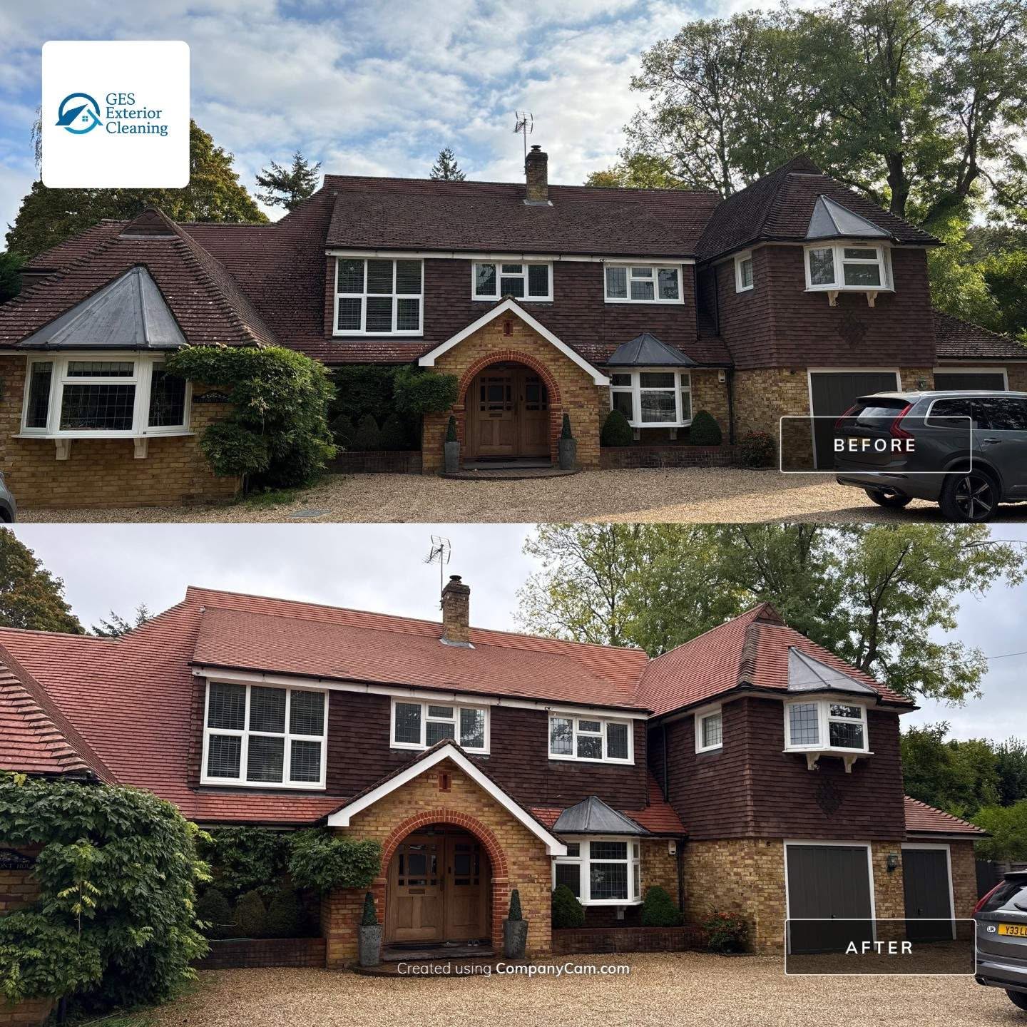 Exterior Roof Clean Case Study in Cobham