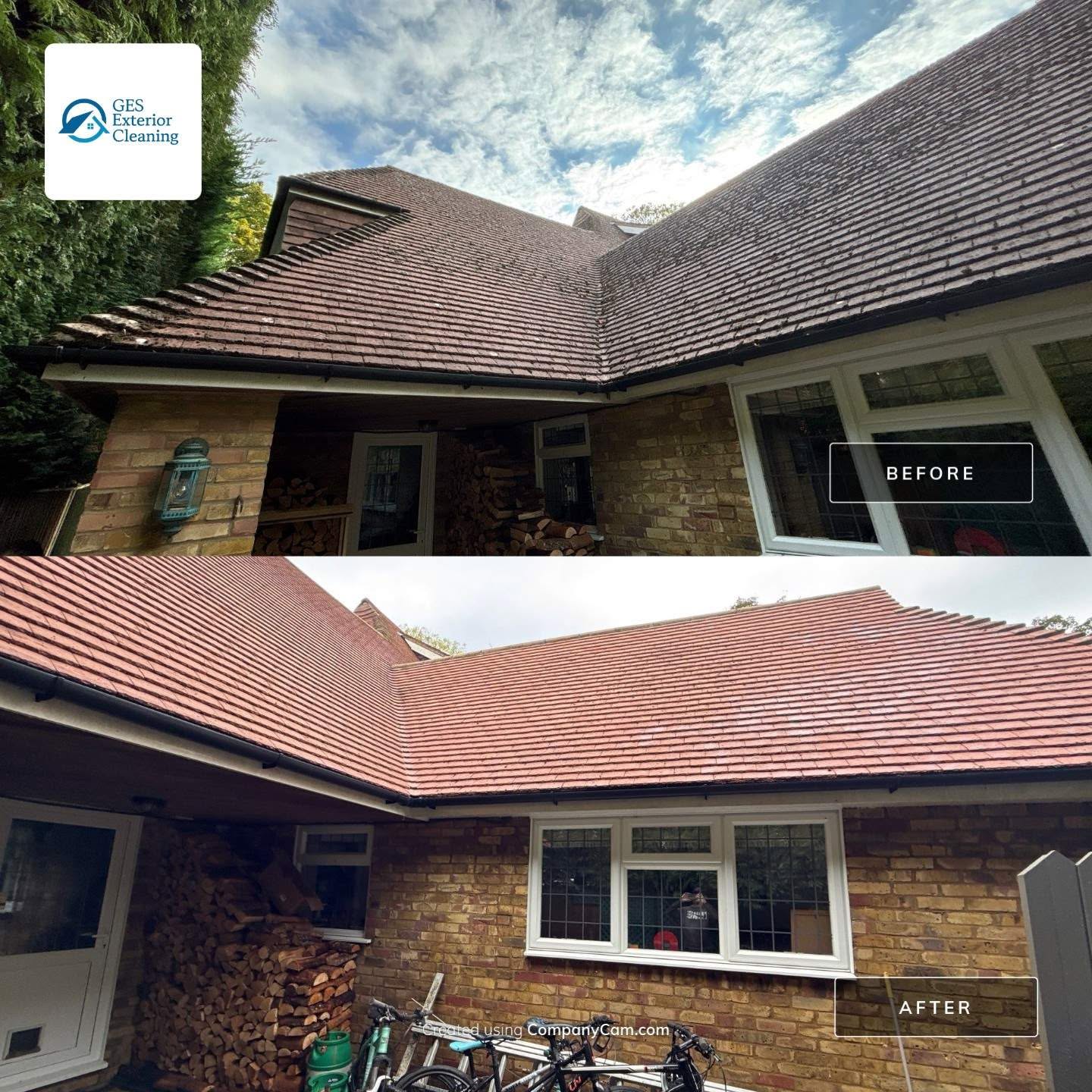 Exterior Roof Clean Case Study in Cobham