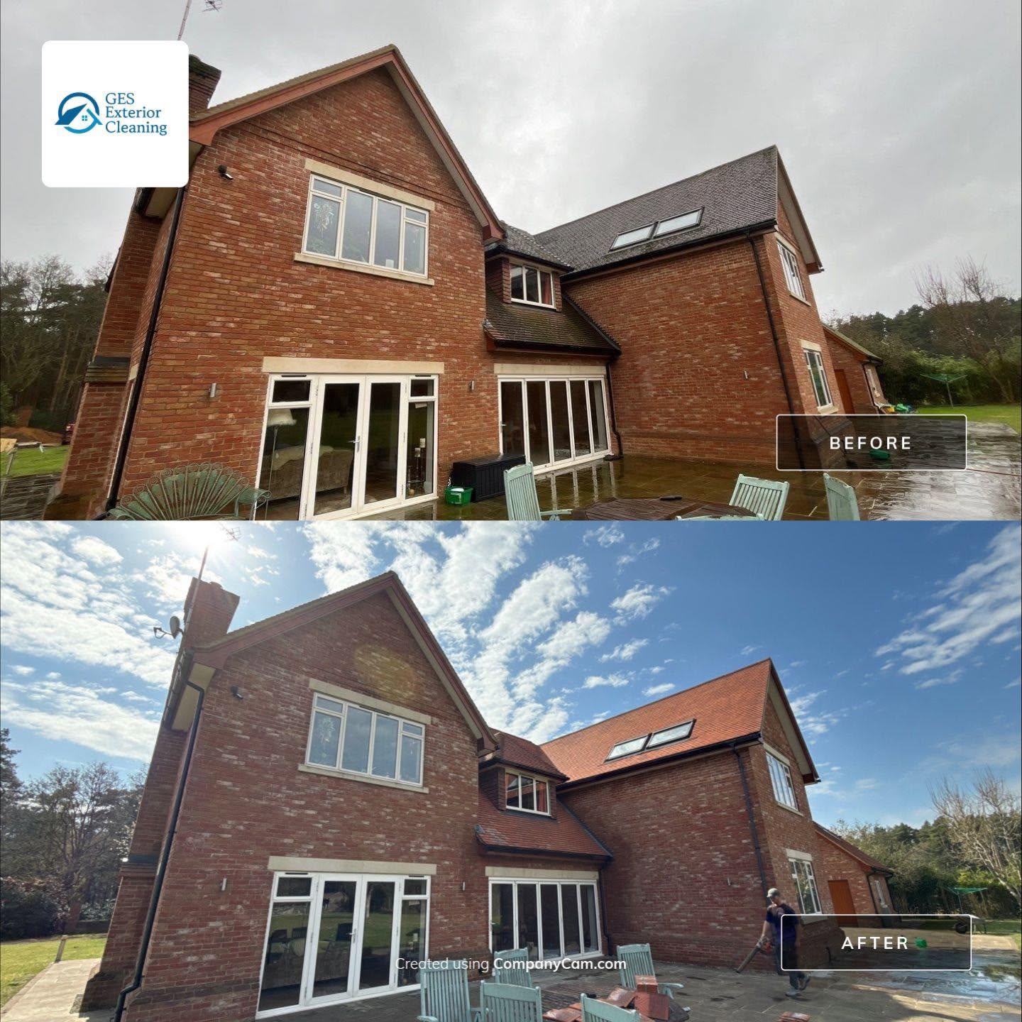 Soft-Wash Roof Clean on a Modern Country Home in Frimley Green Case Study