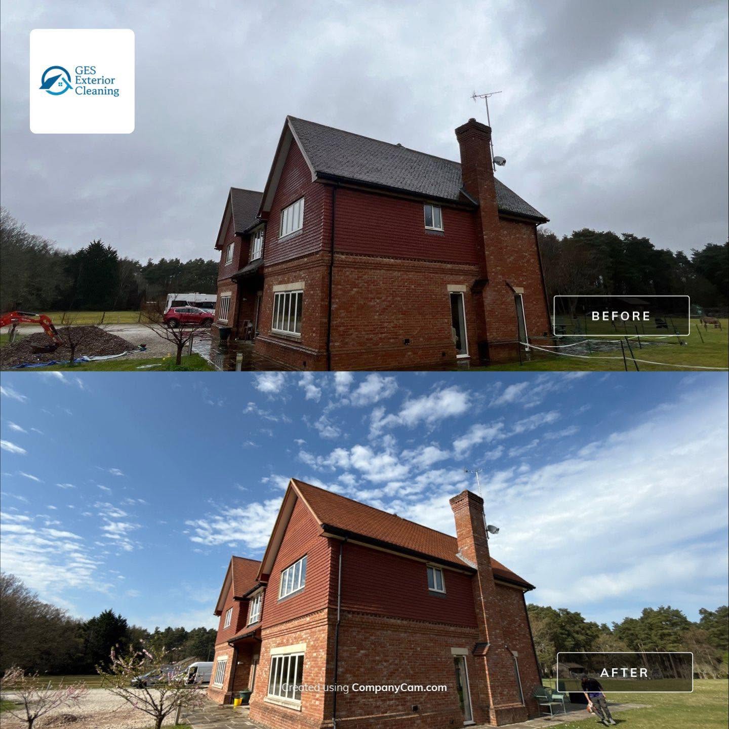 Soft-Wash Roof Clean on a Modern Country Home in Frimley Green Case Study